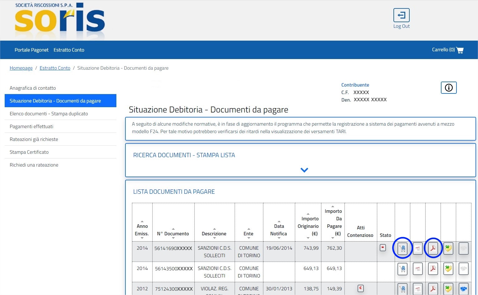 duplicati - elenco - pdf-carrello